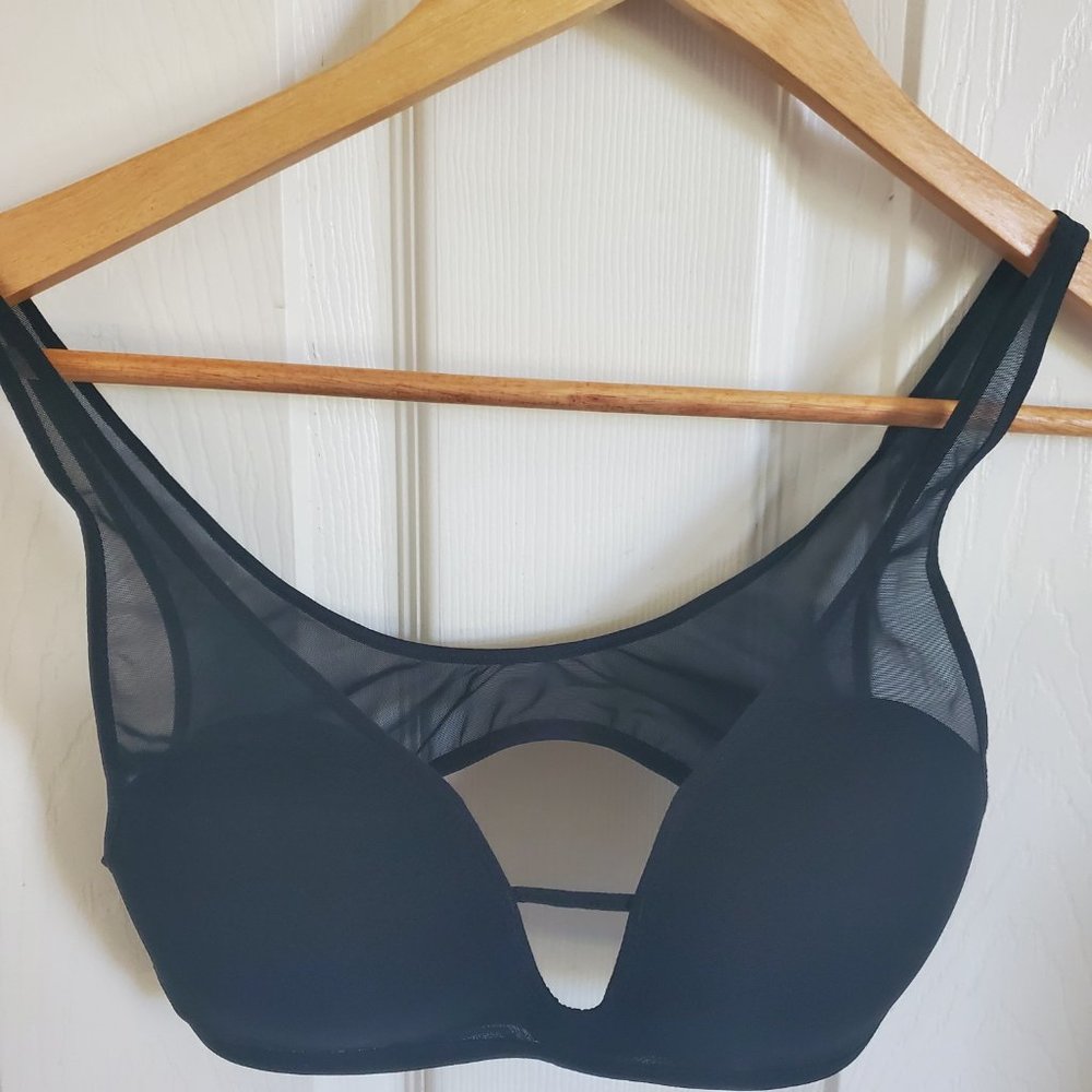 UNIQLO MAME KUROGOUCHI Black mesh wireless bra bralette - XS